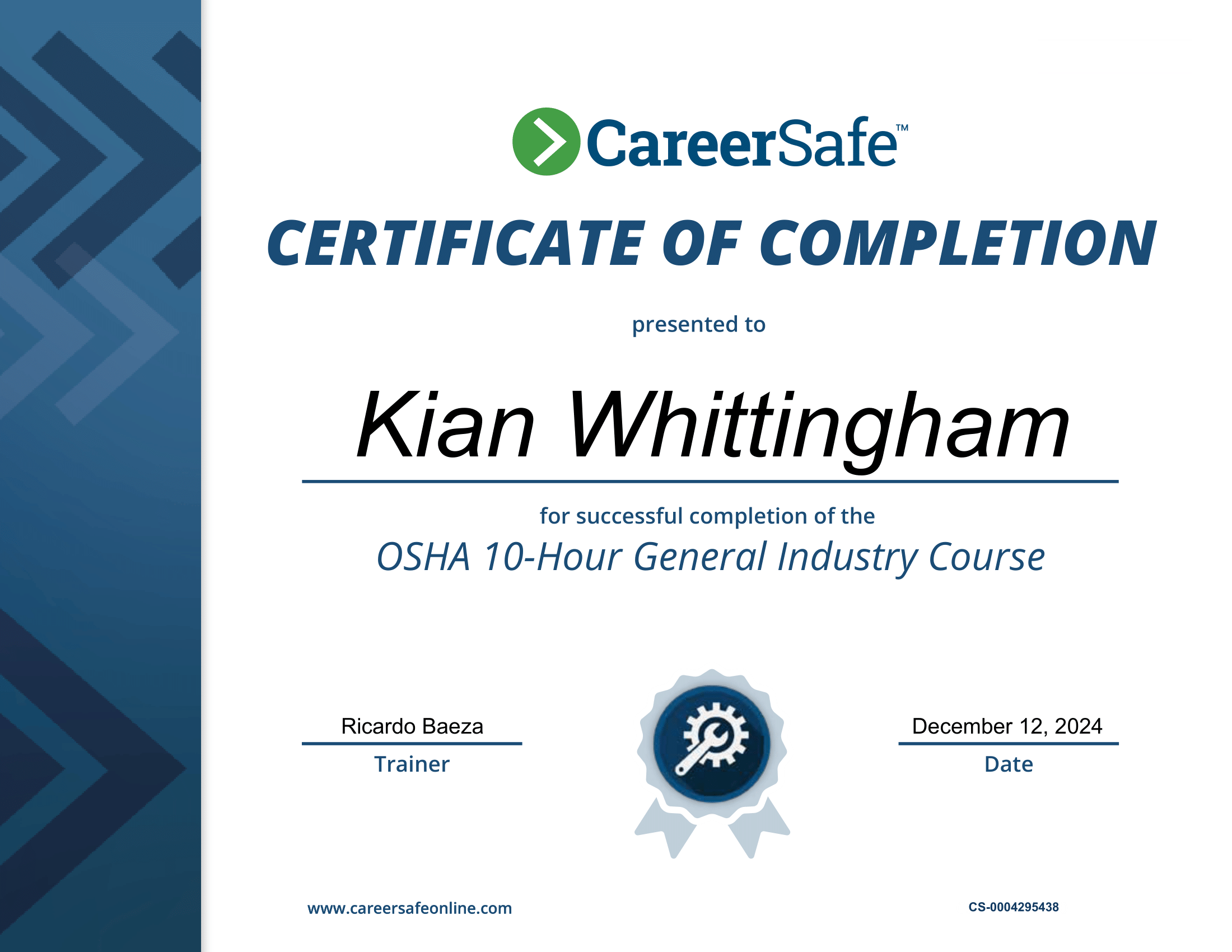 Certification